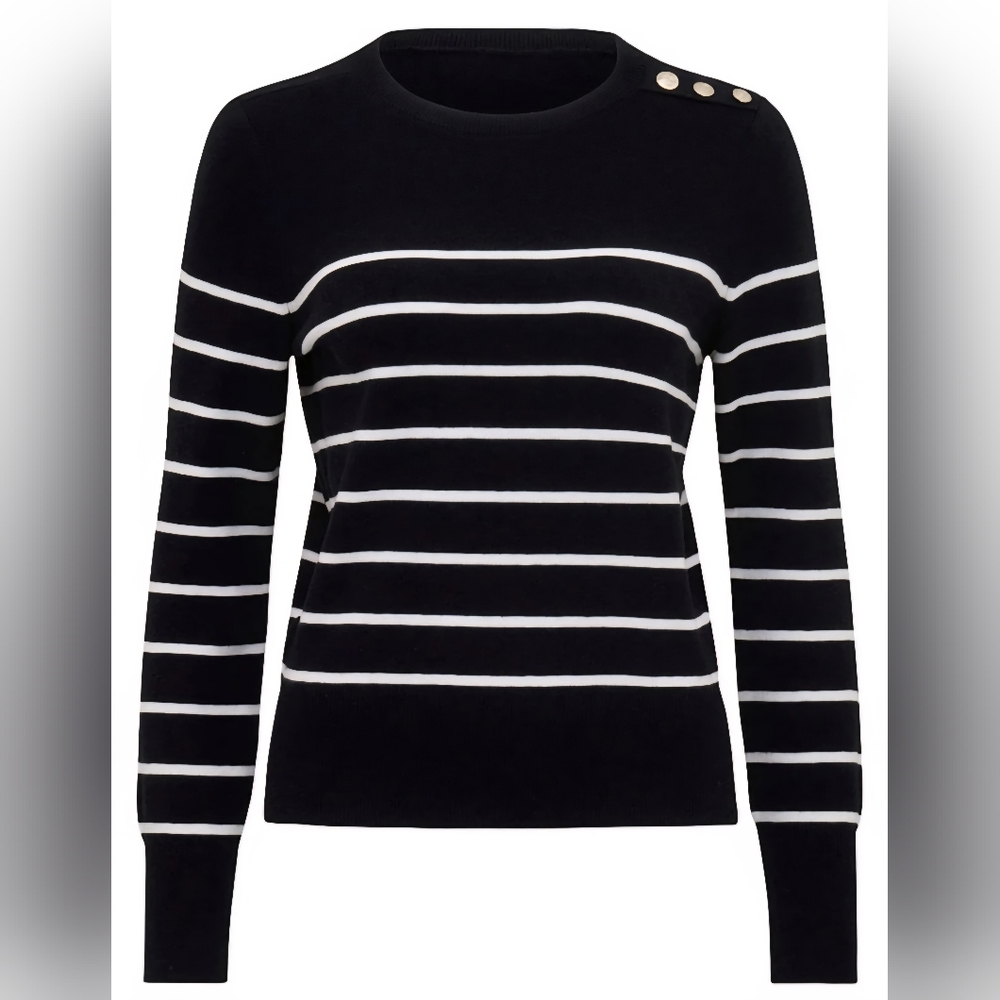 Ever New Kim Bretton Striped Knit Sweater